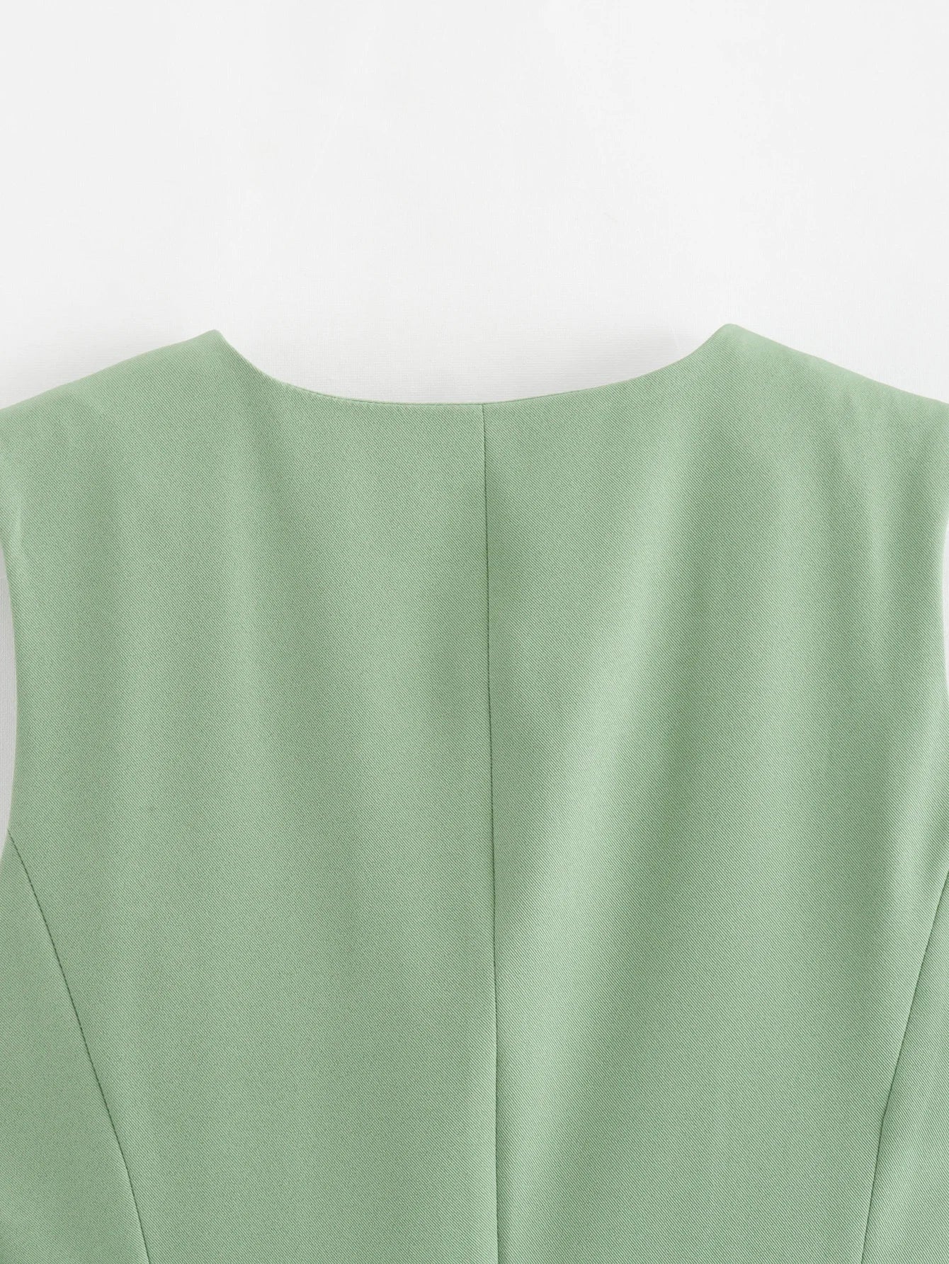 Sleeveless Fitted Tailored Button Vest