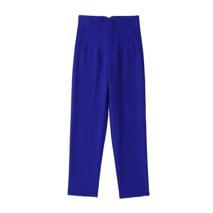 Basic Pleated Straight Leg Pants for Women