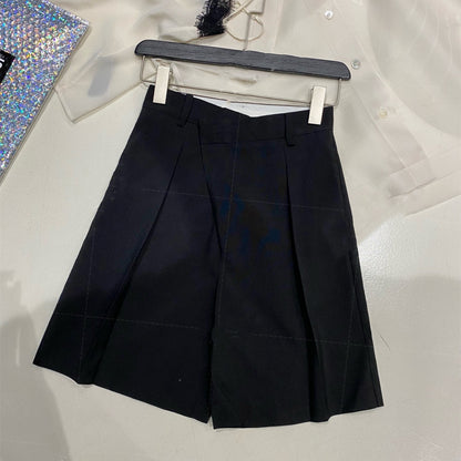Diagonal Placket Bermuda Shorts Suit for Men