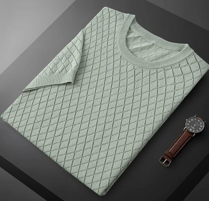 Luxe Elegance Loose Knit Tee Shirt