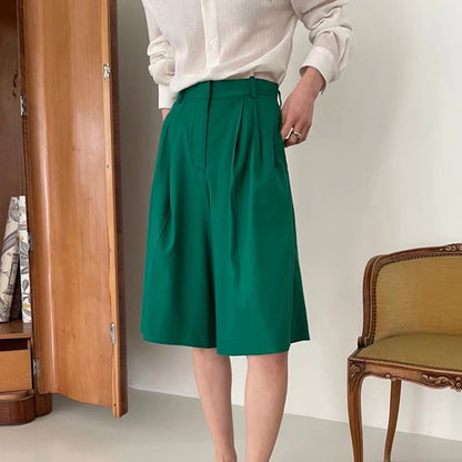 High Waist Slim Casual Bermuda for Women