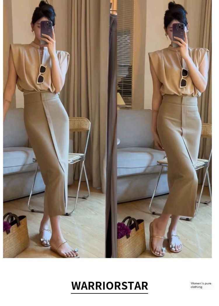 Summer crop top Women's V-Neck Sleeveless Top