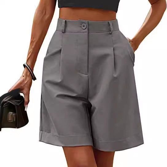 High Waist Slim Casual Bermuda for Women