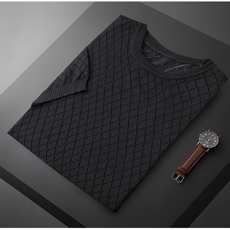 Luxe Elegance Loose Knit Tee Shirt