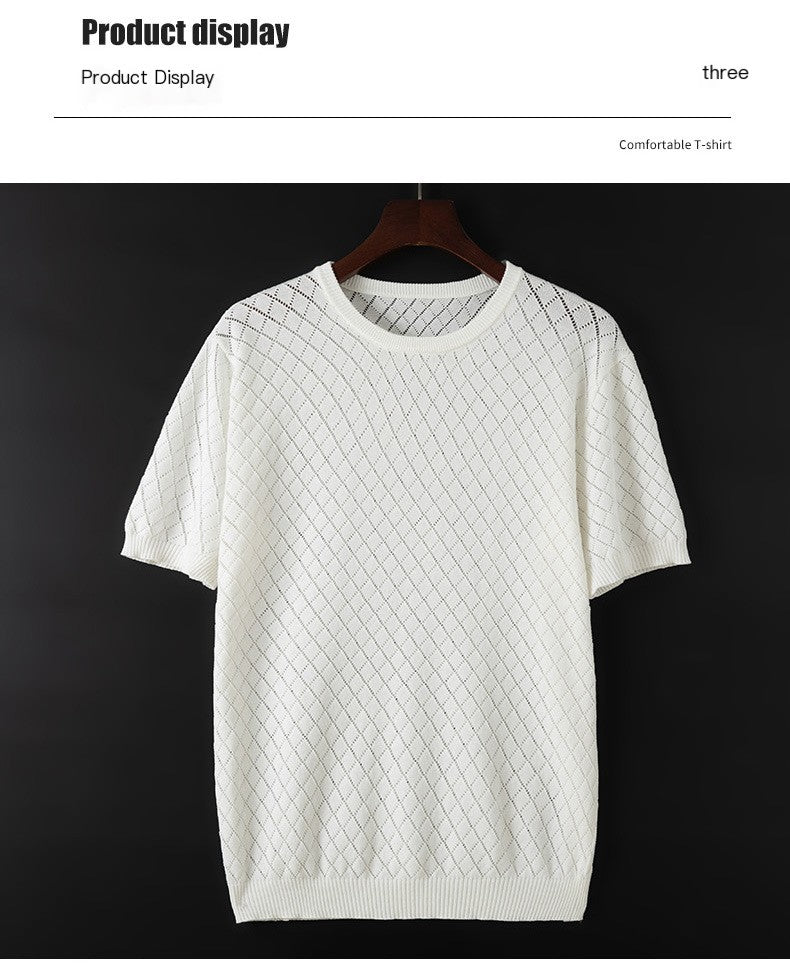Luxe Elegance Loose Knit Tee Shirt