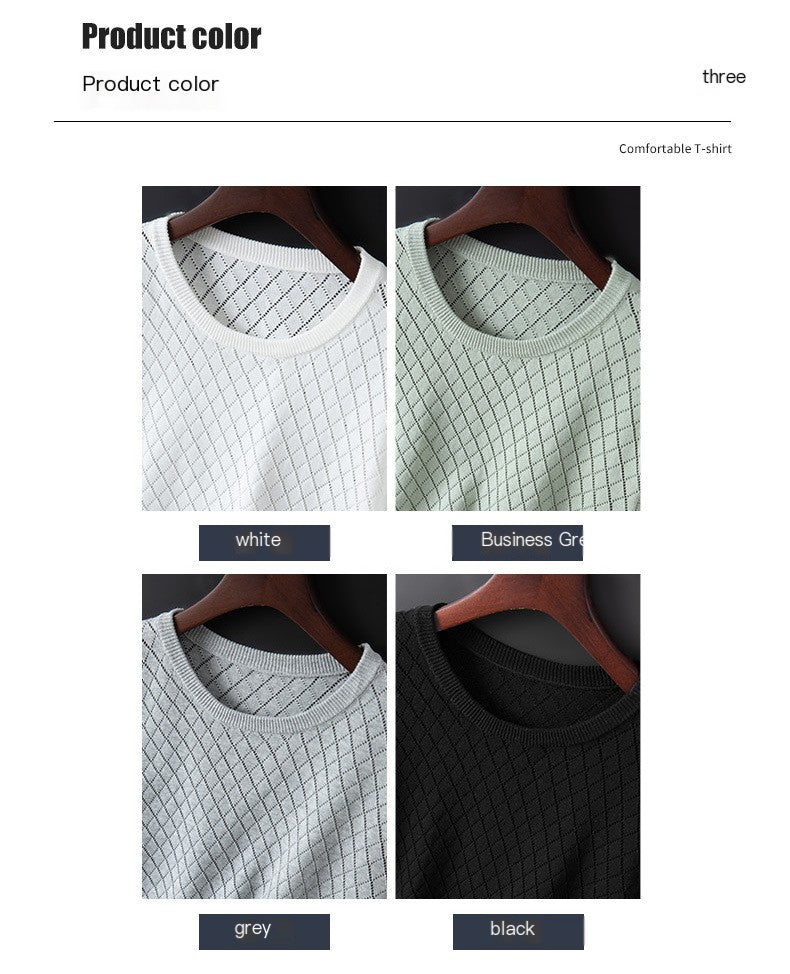 Luxe Elegance Loose Knit Tee Shirt