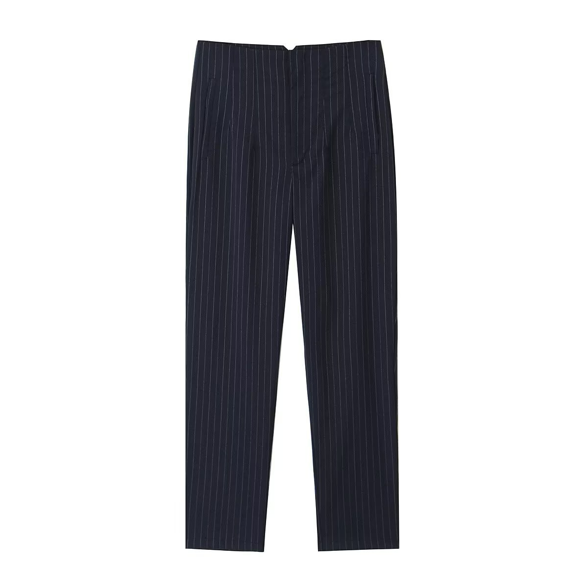 Basic Pleated Straight Leg Pants for Women