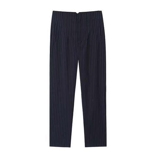 Basic Pleated Straight Leg Pants for Women
