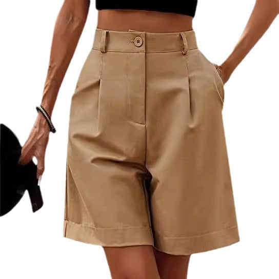 High Waist Slim Casual Bermuda for Women