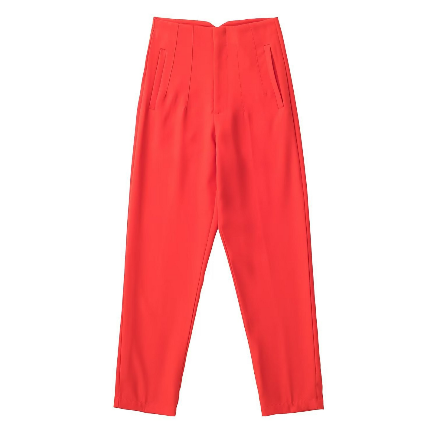 Basic Pleated Straight Leg Pants for Women