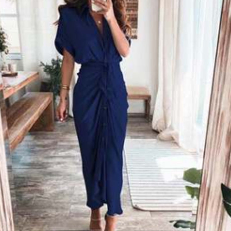 Short Sleeve ruffle  Maxi Dress for Women