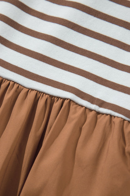 Striped Colorblock Sleeveless Maxi Dress