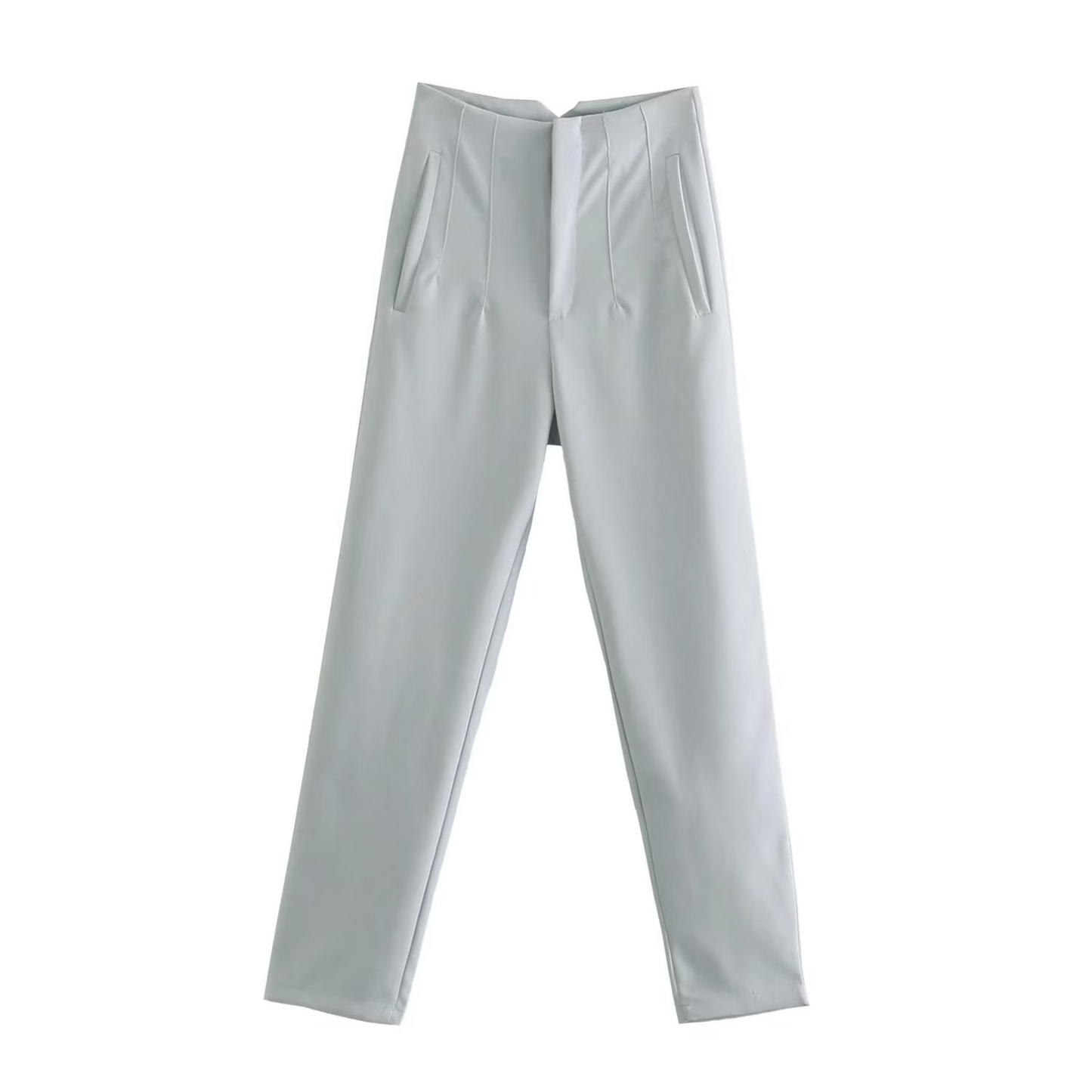 Basic Pleated Straight Leg Pants for Women