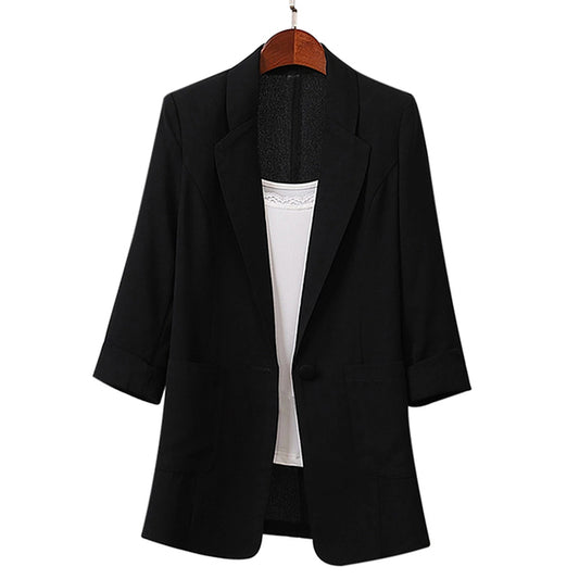 Casual Loose-Fit 3/4 sleeve Jacket for Women