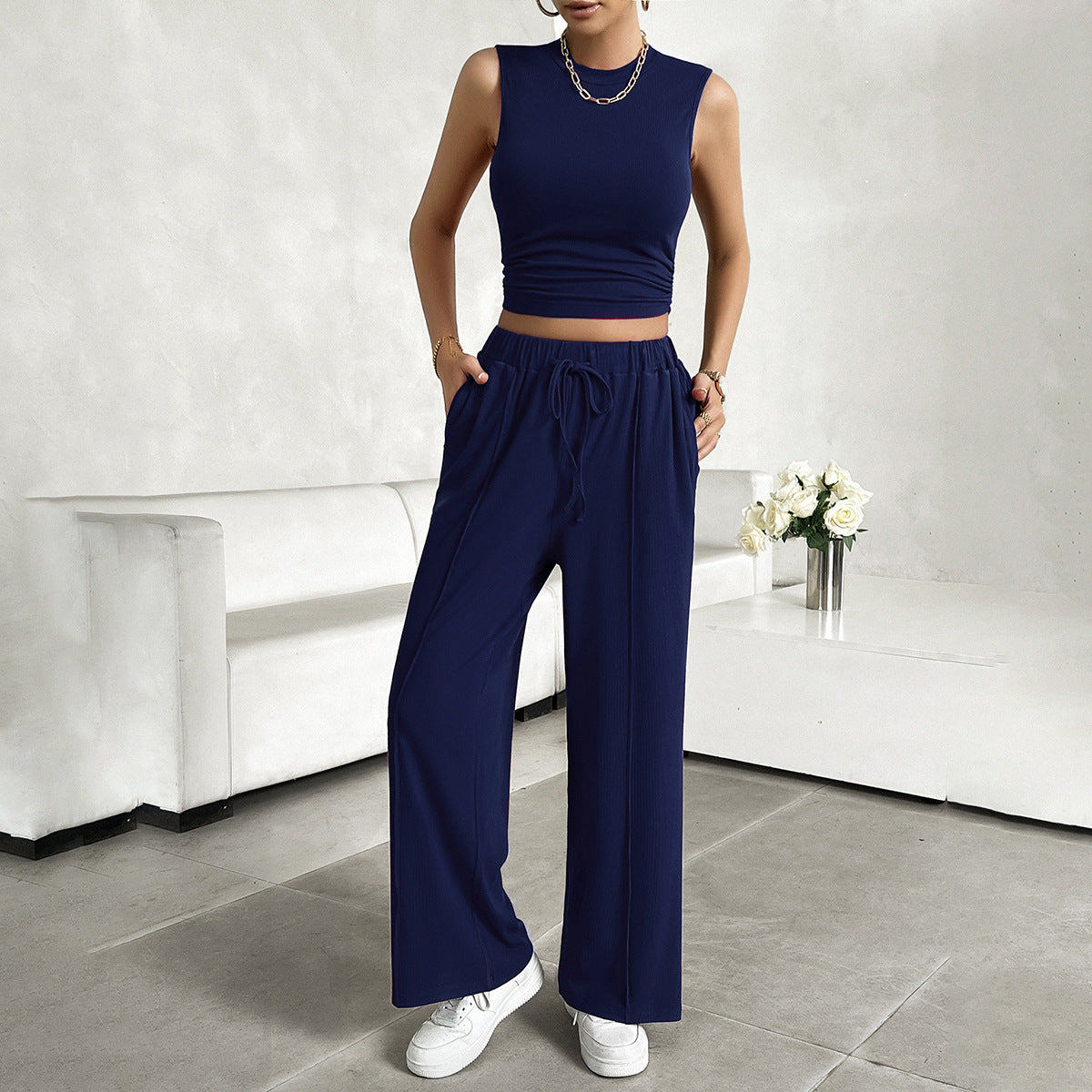 2 piece set- Pants & sleeveless top