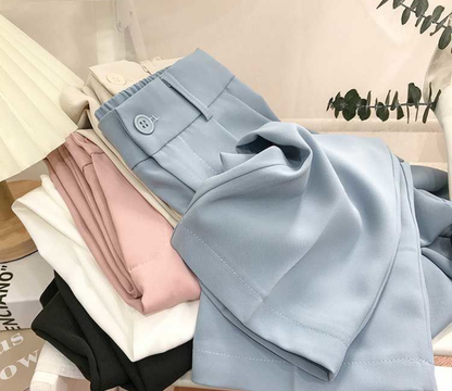 High Waist Loose Slim Cigarette Pants for Women