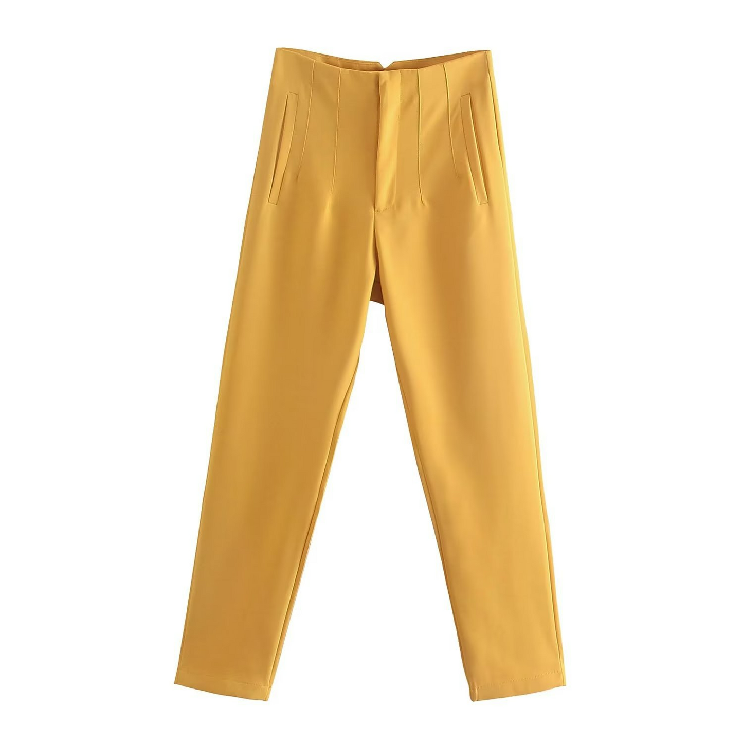 Basic Pleated Straight Leg Pants for Women