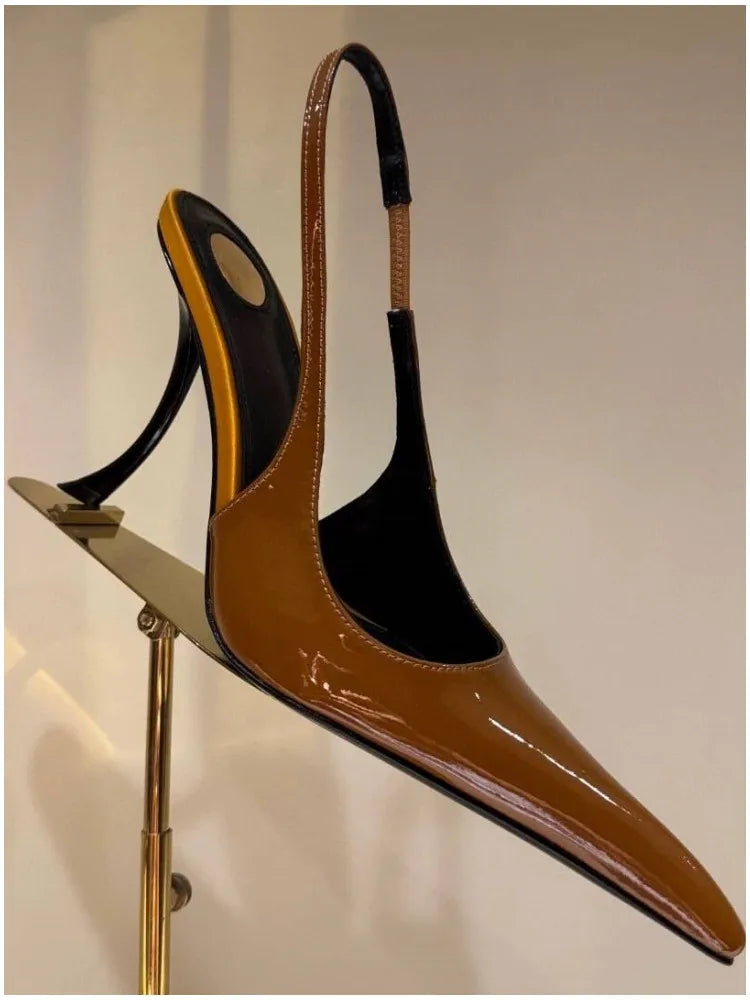 Women's Summer New Slim Fit High-heeled pointed  Sandals, Fashionable Pointed  Sandals
