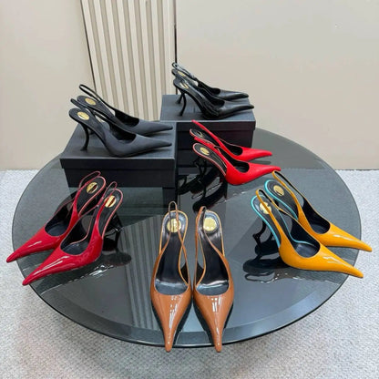 Women's Summer New Slim Fit High-heeled pointed  Sandals, Fashionable Pointed  Sandals