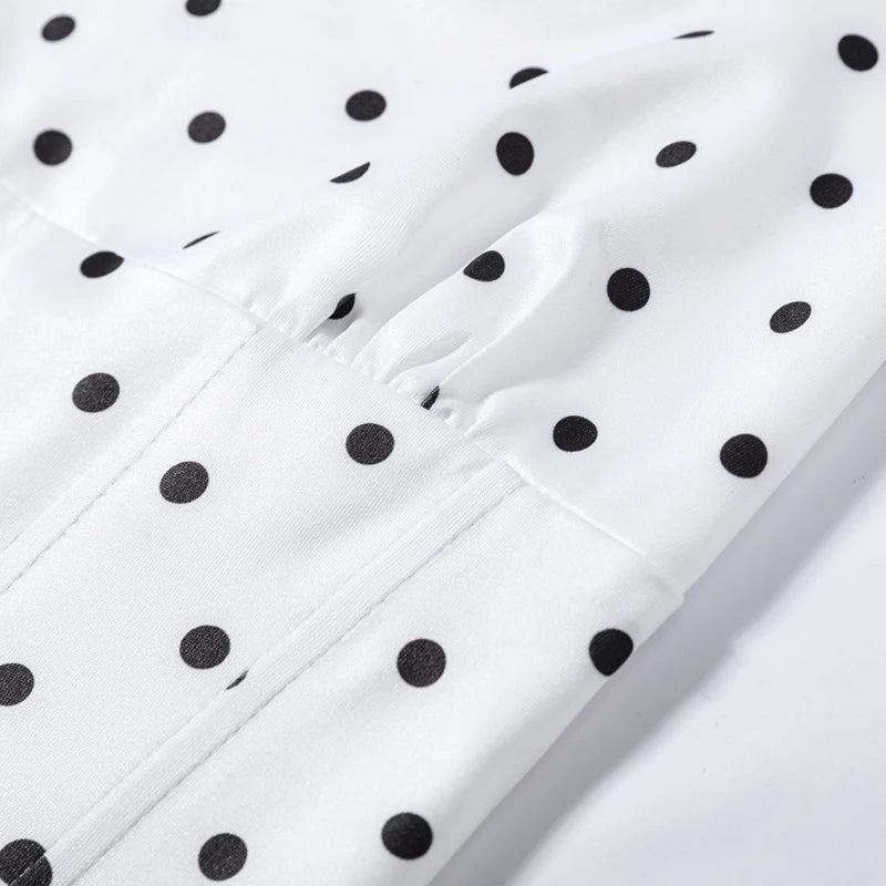 Chic Polka Dot Pants Set Women Halter Lace Up Sleeveless Backless Vest Hip Package Skinny Pants 2026 New Lady Y2K 2 Pcs Outfits