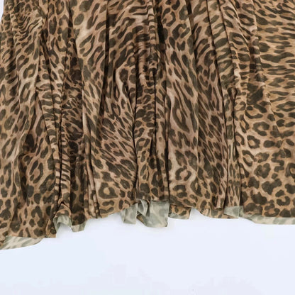 KONDALA Vintage Sexy Women Long Cami Chiffon Dress Leopard Beach Holiday Party Dress Fashion 2026 Spring Summer Elegant Dress