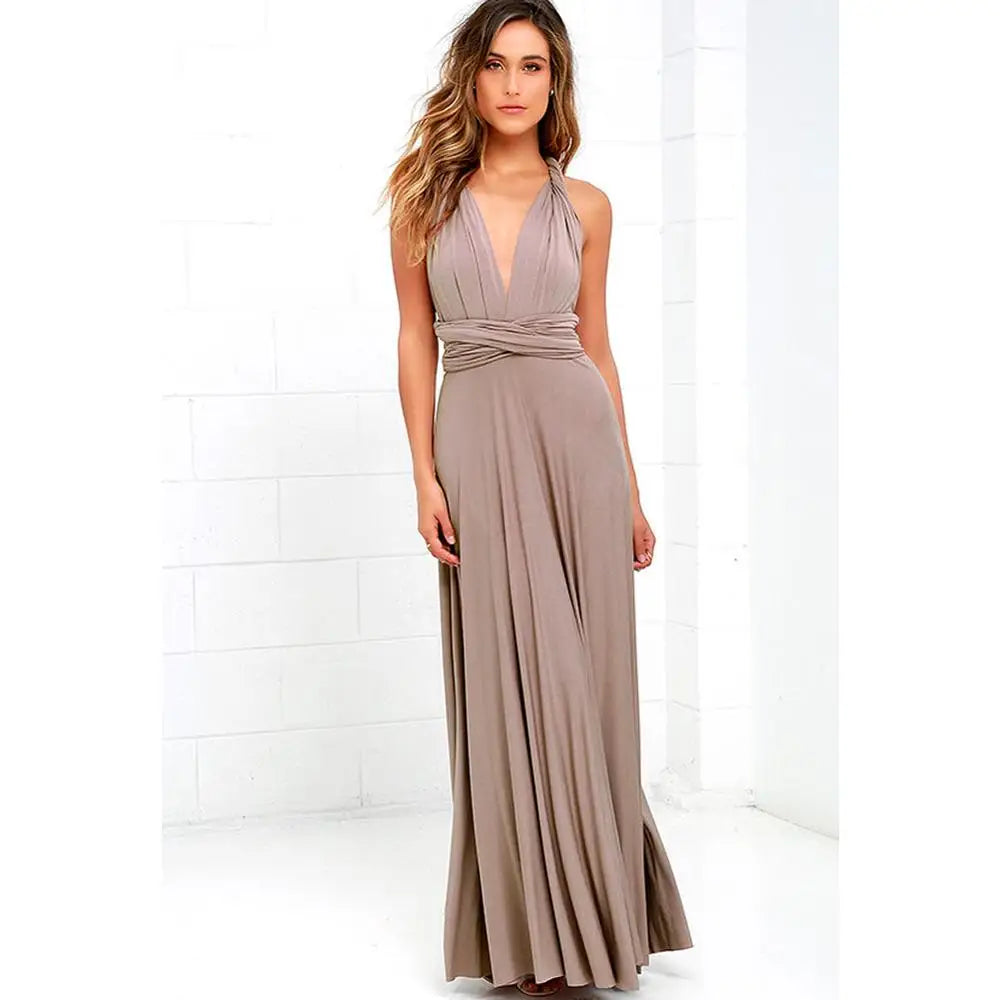 Multiway Wrap Convertible Boho Maxi Bandage Long Dress