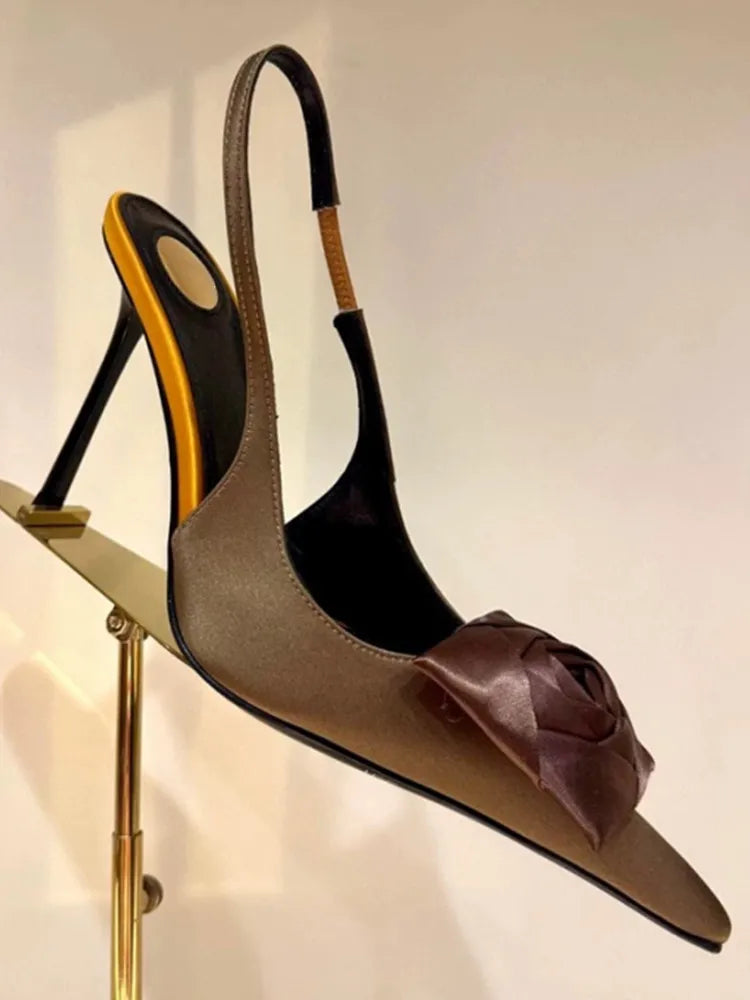 Women's Summer New Slim Fit High-heeled pointed  Sandals, Fashionable Pointed  Sandals