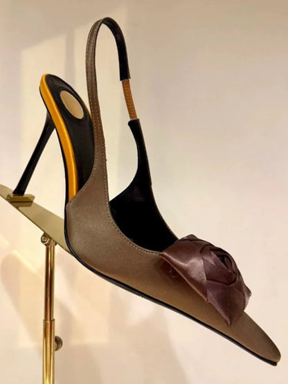 Women's Summer New Slim Fit High-heeled pointed  Sandals, Fashionable Pointed  Sandals