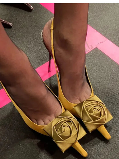 Women's Summer New Slim Fit High-heeled pointed  Sandals, Fashionable Pointed  Sandals