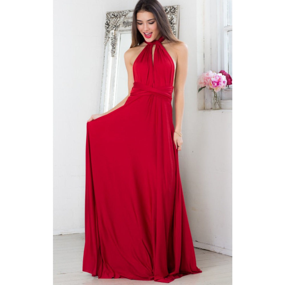 Multiway Wrap Convertible Boho Maxi Bandage Long Dress