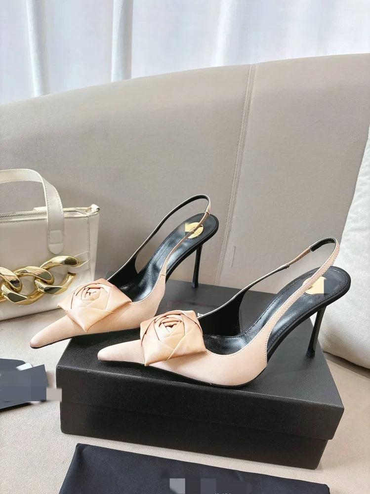 Women's Summer New Slim Fit High-heeled pointed  Sandals, Fashionable Pointed  Sandals
