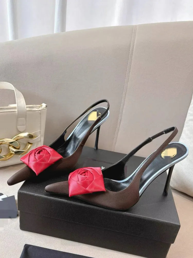 Women's Summer New Slim Fit High-heeled pointed  Sandals, Fashionable Pointed  Sandals