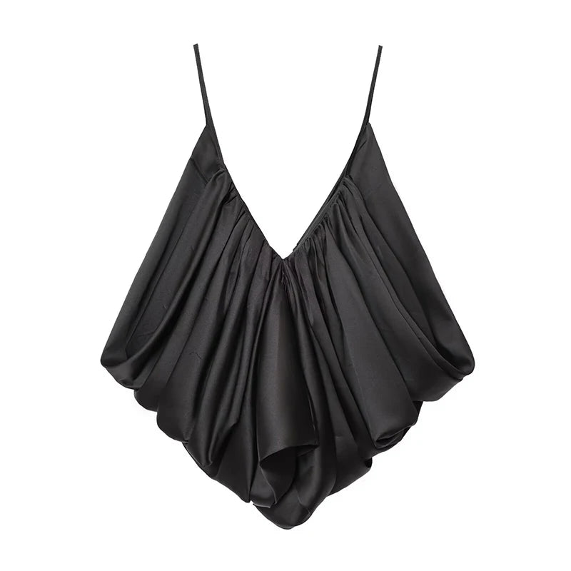 Draped-panel halterneck top