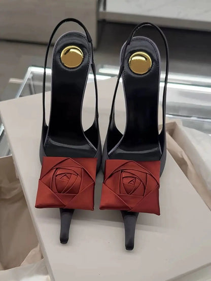 Women's Summer New Slim Fit High-heeled pointed  Sandals, Fashionable Pointed  Sandals
