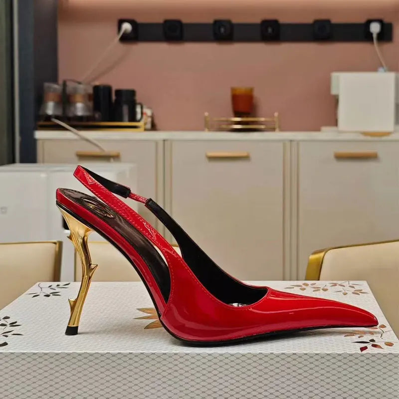 New Fashion Pointed High-heel 10.2 cm Women's Shoes open back