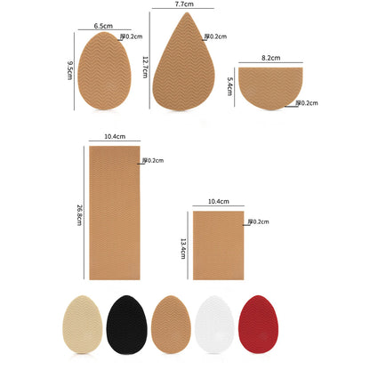 1 pairs Wear-Resistant Non-Slip Shoes Mat Self-Adhesive Forefoot High Heels Rubber Pads