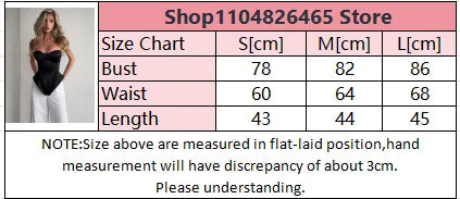 Black Strapless Corset Top Women Fashion Solid Sleeveless Backless Slim Short Vest 2026 Lady Fashion Party Evening Vacation Tops