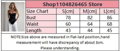 Black Strapless Corset Top Women Fashion Solid Sleeveless Backless Slim Short Vest 2026 Lady Fashion Party Evening Vacation Tops