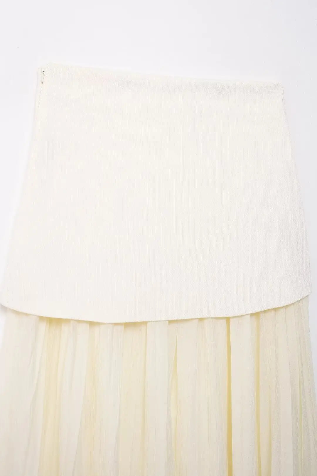 2 Piece Set Chic V-Neck Sleeveless Button Knitted Vest Top + Splicing High Waist Ankle-Length Skirt