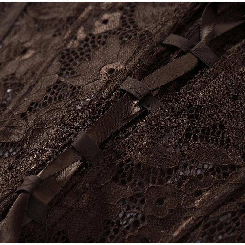 Fashion Floral Lace Fish-bone Patchwork Shirts For Women 2026 Spring New Chic Short Sleeve O-neck Blouse Lady Street Y2K Tops