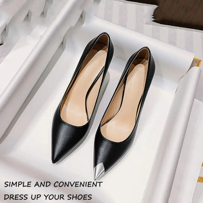 Tip Cap Decoration Anti Wear Anti-kick Shoe Pointed Protector Metal Shoe Toe Cover High Heels