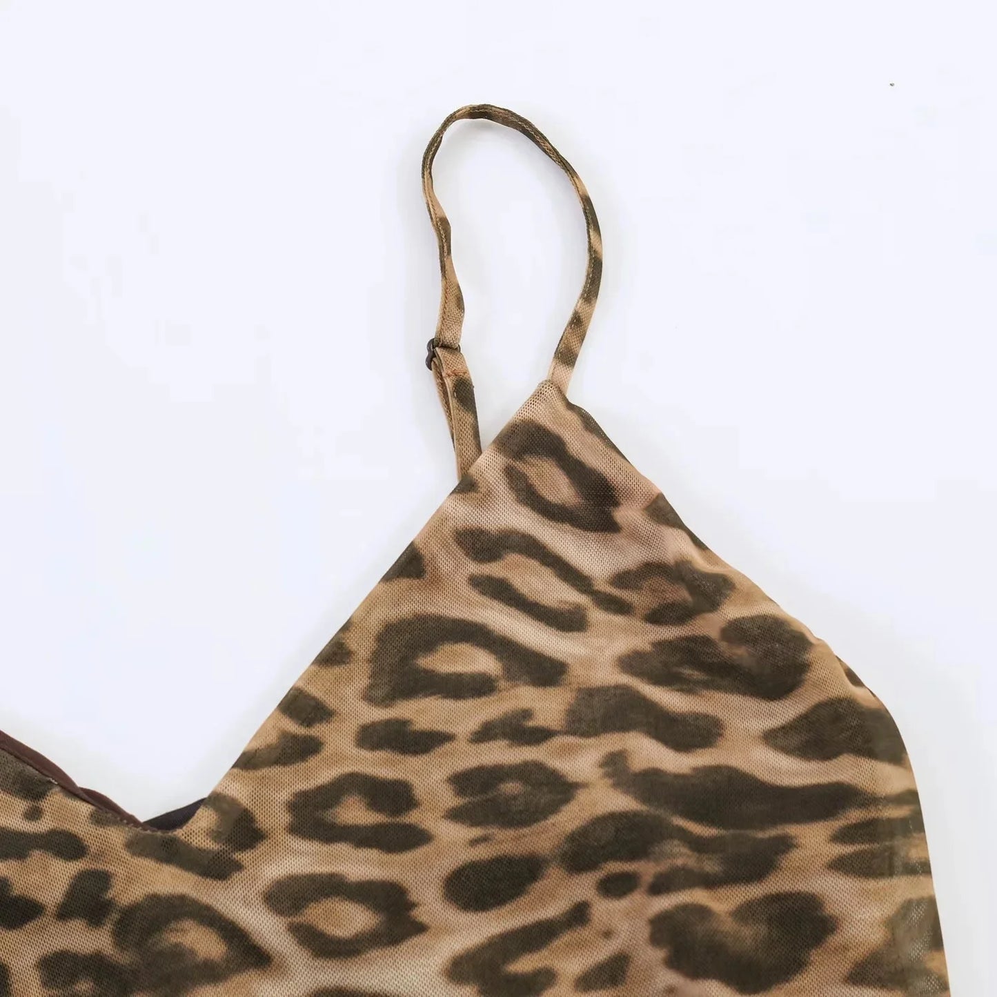 KONDALA Vintage Sexy Women Long Cami Chiffon Dress Leopard Beach Holiday Party Dress Fashion 2026 Spring Summer Elegant Dress