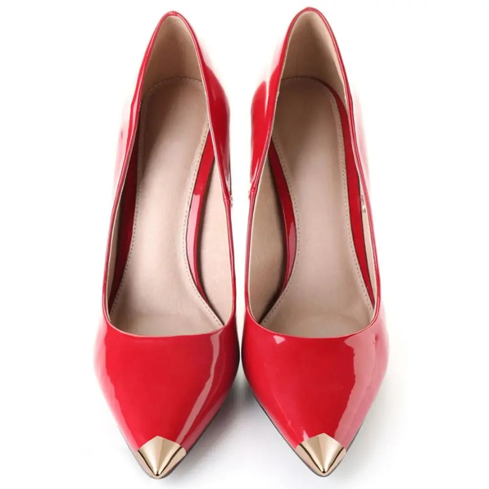 Tip Cap Decoration Anti Wear Anti-kick Shoe Pointed Protector Metal Shoe Toe Cover High Heels