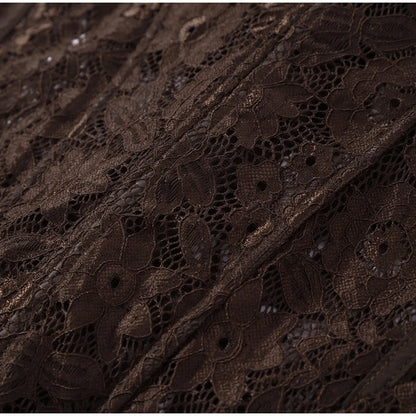 Fashion Floral Lace Fish-bone Patchwork Shirts For Women 2026 Spring New Chic Short Sleeve O-neck Blouse Lady Street Y2K Tops