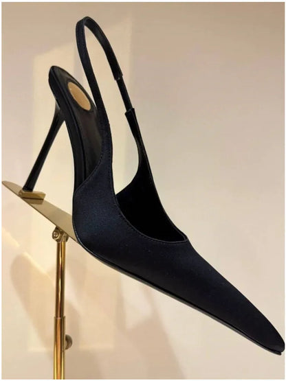 Women's Summer New Slim Fit High-heeled pointed  Sandals, Fashionable Pointed  Sandals