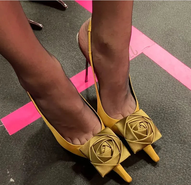 Women's Summer New Slim Fit High-heeled pointed  Sandals, Fashionable Pointed  Sandals