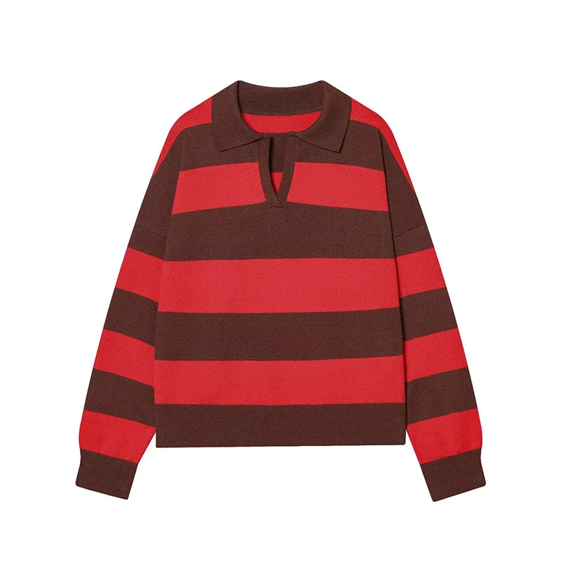 Striped Polo Sweater
