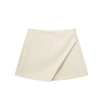 Asymmetric High waist Skort For Women Asymmetric - Skirt short