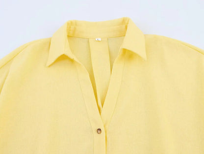 KONDALA Minimalist Casual Loose Shirt Women New 2026 Trendy Commute Wide Sleeves Shirt Spring Summer Fashion Holidays Lady Shirt