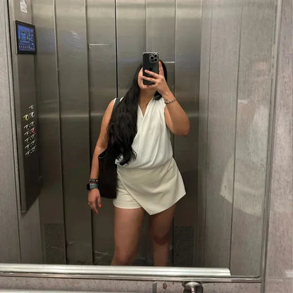 Asymmetric High waist Skort For Women Asymmetric - Skirt short